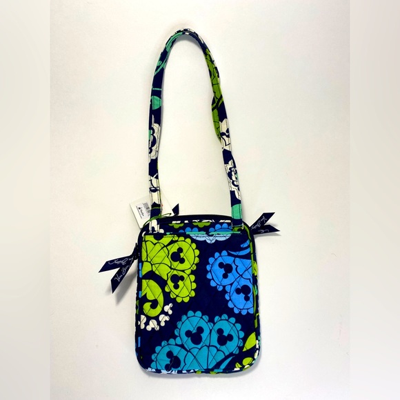 BNWT Disney Parks Vera Bradley “Where’s Mickey?” Blue Mini Hipster Crossbody Bag - Picture 2 of 7